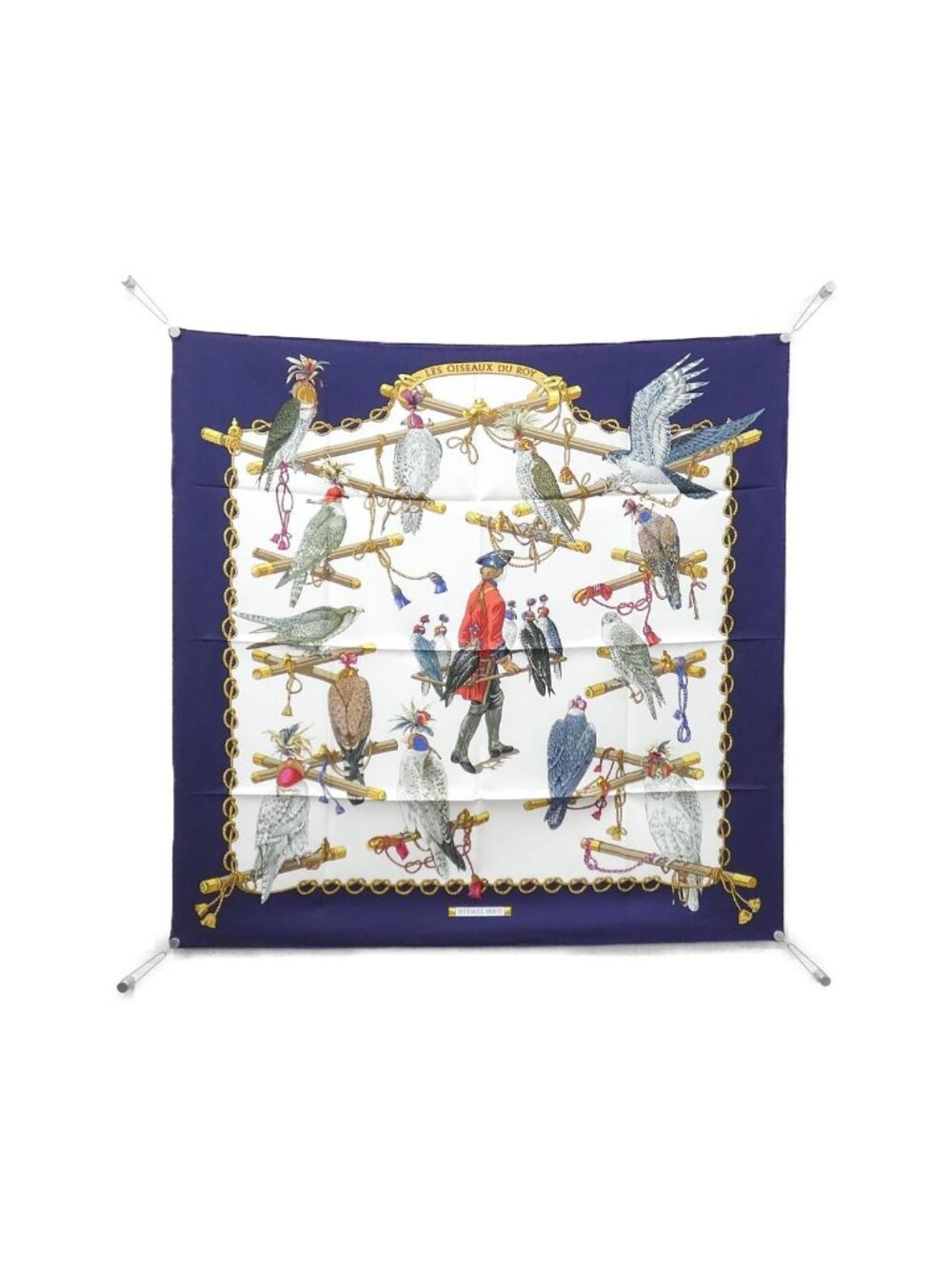 Hermes les Oiseaux du Roy Carre Scarf